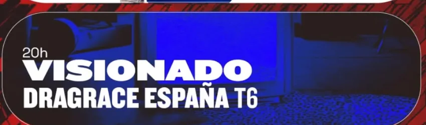 Cartel del visionado de Drag Race España en La Sastrería
